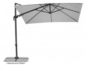 Rhodos Twist napernyő - 270 x 270 cm, ezüstszürke