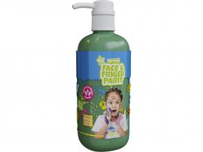 Természetes arc- és ujjfesték, palack pumpával, zöld, 1 l