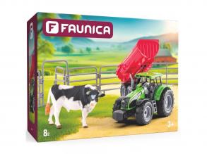 Faunica: Traktor bikával játékszett - Woodyland