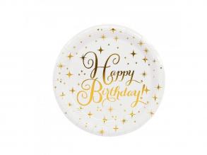 Happy Birthday 6 db-os papír tányér 23 cm