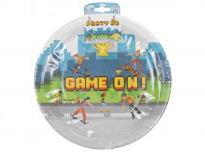 Game on 6 db-os papír tányér 22, 5 cm