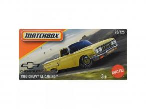 Matchbox: Papírdobozos 1960 Chevy El Camino sárga kisautó 1/64 - Mattel