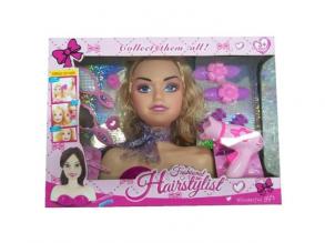 HairStylist fodrászolható és sminkelhető babafej