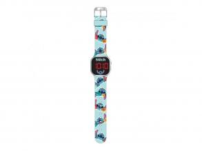 Stitch LED óra türkiz szíjjal