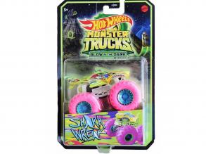 Hot Wheels: Monster Trucks Shark Wreak sötétben világító járgány - Mattel