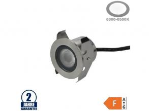 1, 3 W LED padlólámpa Inox 24V IP68 meleg fehér/ 593 