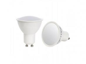 LED lámpa , égő , szpot , GU10 foglalat , matt előlappal , 110° , 6.5 Watt , hideg fehér, Optonica