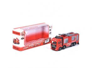 Fire Truck négytengelyes tűzoltóautó fém modell 1/43