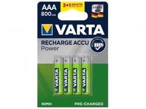 Varta AAA 800mAh NiMh akku 3+1 db/bliszter