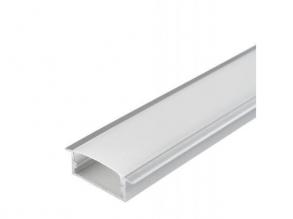 ALUMÍNIUM PROFIL LED CSÍKHOZ BEÉPÍTHETŐ SZÜRKE TEST/FEHÉR BORÍTÁS L=2m 23.5x10x21.5mm