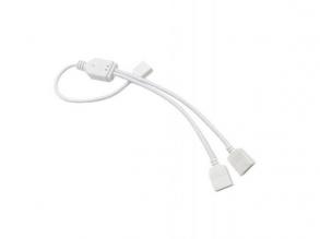 Dupla flexibilis csatlakozó, RGB LED szalaghoz, OPTONICA, 1 aljzat +30 cm-es csatlakozás, + 2 aljzat, 4P, AWG24, OP6513
