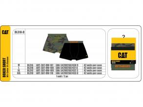 Caterpillar Boxer Short + Script Logo Caterpillar férfi fekete/sárga színű fehérnemű