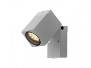 LED lámpatest , GU10-es foglalatú , oldalfali , négyzet , állítható fejű , ezüst , IP44 , Optonica