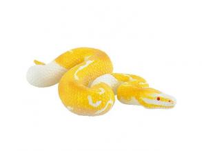 Albínó királypiton kígyó játékfigura