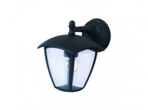 LED lámpatest , E27-es foglalat , oldalfali , kültéri , matt fekete , IP44 , 9303