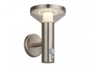 LED lámpatest , oldalfali , napelemes , mozgásérzékelős , 4.4W , meleg fehér , kültéri , IP44