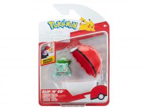 Pokémon  Clip N Go Bulbasaur figura, poké labdával