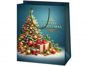 Cardex: Karácsonyi csillogás közepes méretű ajándéktáska 17x10x23cm