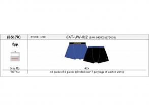 Cat Bs17R Boxerals, Kirly Kk 2 Pár Caterpillar férfi fehérnemű kék/fekete színű XL-es méretű