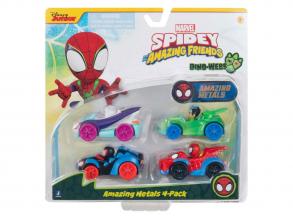 Spidey és barátai  pókemberes fém járművek, 4 darabos