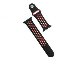 Cellect CEL-STRAP-APPLE-BK-R Apple Watch 42 mm fekete/piros szilikon óraszíj