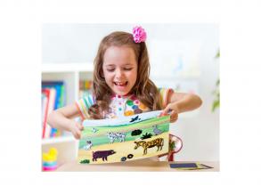 Fóliás matrica készítő szett, állatok, 100 matrica