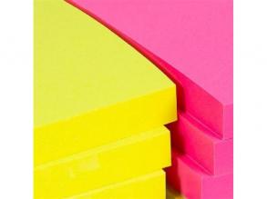 Office Depot 76x76mm öntapadós 12db/csomag neon jegyzettömb