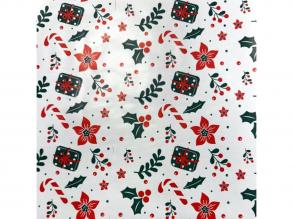 Piros cukorpálcás csomagolópapír 200x70cm