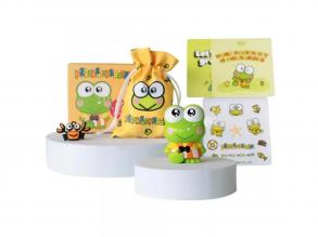 Hello Kitty: Keroppi Figura Dobozban kiegészítőkkel 6cm