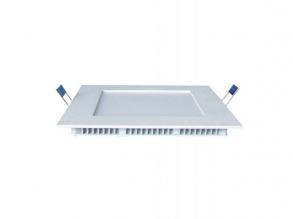LED panel , 12W , süllyesztett , négyzet , meleg fehér , AL