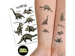 TyToo: Sötétben világító dinoszauruszok matrica tetoválás