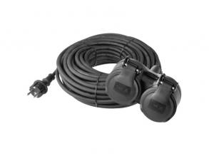 Emos P0701 2 aljzat 10 méter 3x1,5mm2 gumikábeles IP44 kültéri hosszabbító