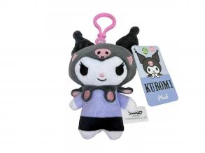 Kuromi plüss táskaklipp, 12 cm
