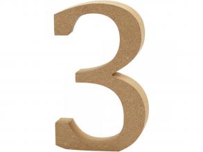 MDF fa szám, 3 - 13 cm, 1 db