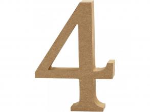 MDF fa szám, 4 - 13 cm, 1 db