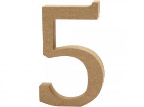 MDF fa szám, 5 - 13 cm, 1 db