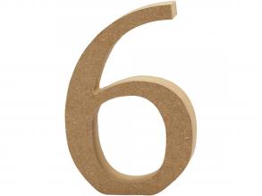 MDF fa szám, 6 - 13 cm, 1 db