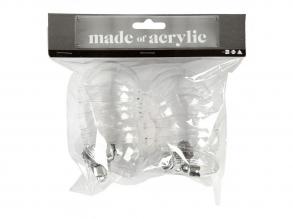 Akril Díszgömbök átlátszó 6cm, 8 db.