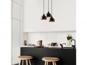 Opviq, 584TTM1375, Ipari fali lámpa, fekete és vintage, 17 x 25 cm, magasság 36 cm | Fém ház, E27 Socket Max 40W | Stílusos vilá