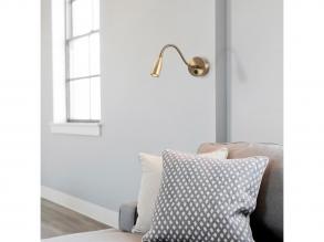 Opviq, 584TTM1943, Vintage réz fali lámpa, állítható magasságú, 8 x 38 cm | Fém ház, IP20, 2700K 1W aljzat