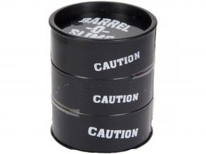 Fekete slime mini olajoshordóban