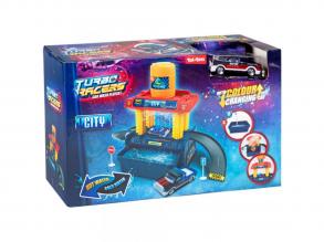 Turbo Racers Autómosó pályaszett kisautóval több színváltozatban