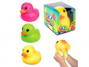 Puha nyomogatós nyújtható gumikacsa, 15 cm, többféle, 1 db