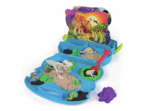 Kinetikus homok dínós játékszett tárolódobozban