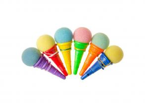 Tölcséres szivacs kilövő játék, 12 cm - többféle, 1 db