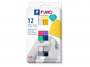 Fimo modellező agyag, különböző színekben, 12 x 25 gramm