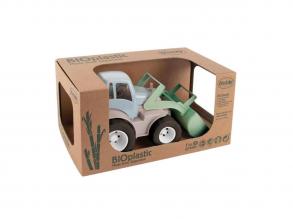 Dantoy traktor frontrakodóval, zöld/kék, 30 cm