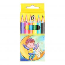 Mini színes ceruza, 6 darabos