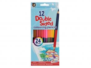Duplavégű színesceruza - 12 darabos