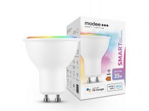 LED lámpatest , égő , spot , GU10 , 4.7W , 110° , RGB , CCT , dimmelhető , WIFI , TUYA , Modee